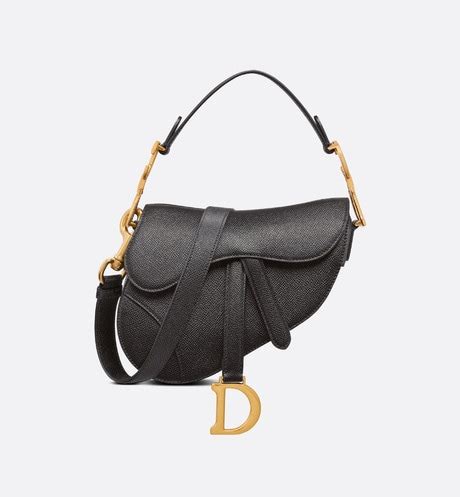 saramart dior tasche|Saddle Bag with Strap Black Grained Calfskin .